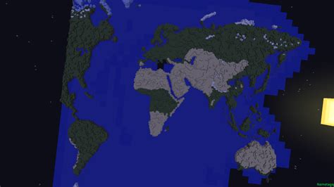 World Map Replica Minecraft Map