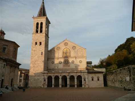 077 Spoleto Duomo The Piazza In Front Of The Cathedral Is A Principal