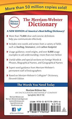 The Merriam Webster Dictionary Newest Edition 2016 Copyright Buy