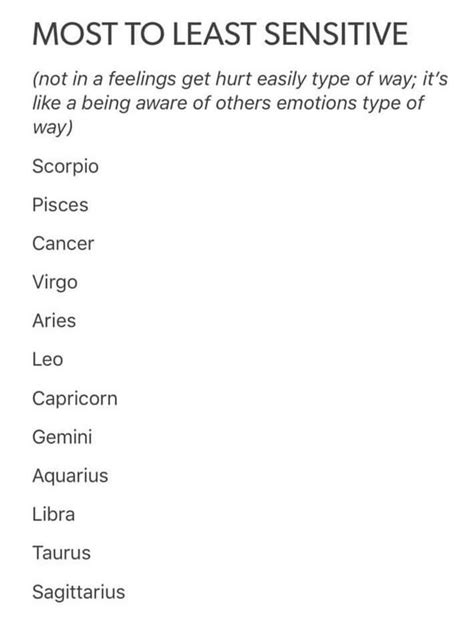 However, although his character, sometimes excessive, makes him more difficult to understand, the native of scorpio also has many qualities. Which zodiac sign is most sensitive? - Quora