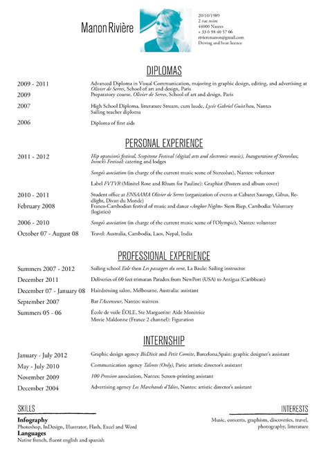 Curriculum Vitae Exemple English Idalias Salon Vrogue