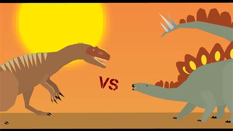 Sticknodes Animated Dinosaur Fight Allosaurus Vs Stegosaurus Youtube