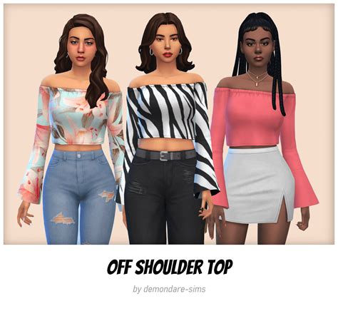 The Sims 4 Off Shoulder Top Download Patreon Free The Sims Book