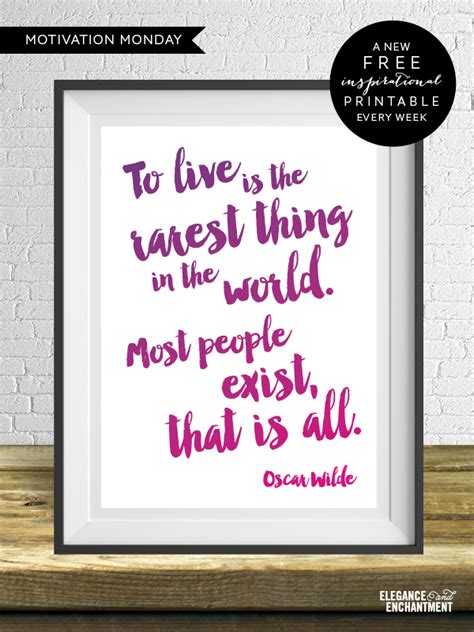 Motivation Monday - Free Weekly Printable - Oscar Wilde