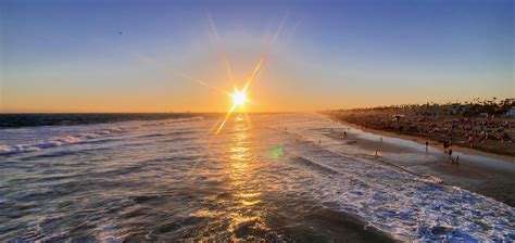 Sunset From Huntington Beach Pier July 4th 2021 Rorangecounty