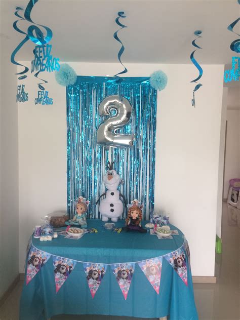 Decoración Sencilla Pero Linda De Frozer Frozen Birthday Party Cake