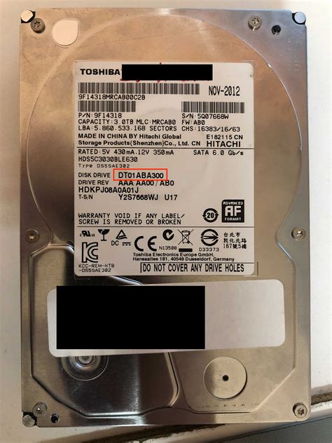 Find Your Hard Drive Model Number 300 Data Recovery