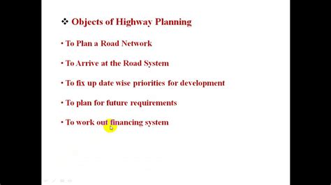 Development Of Highway Planning Youtube