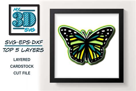 3D Cardstock Butterfly SVG Layered SVG For Cricut | Etsy