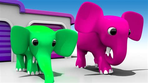 Learn Colors With Animals For Children Colour Elephant Garage