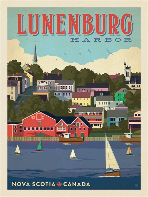 Canada Lunenburg Harbor Nova Scotia Lunenburg Nova Scotia Vintage