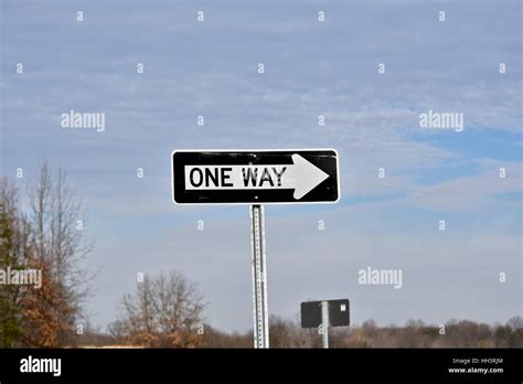 A One Way Street Sign Stock Photo Alamy