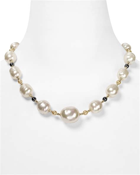 Majorica Baroque Man Made Pearl Beaded Necklace 19 Bloomingdales