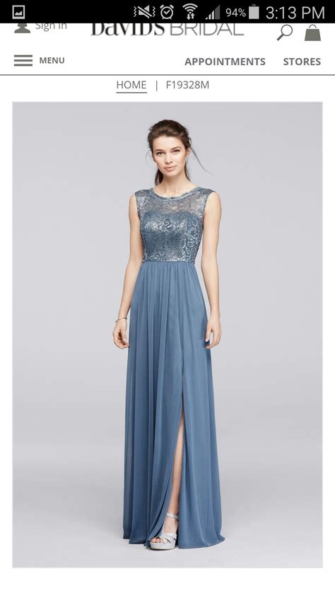 The ultimate destination for david's bridal wedding & bridesmaids dresses at up to 85% off. "Steel blue" bridesmaid, David's Bridal F19328M ...