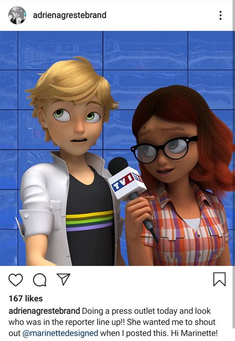 A Picture With Alya And A Shoutout To Marinette From Adrien On Instagram R Miraculousladybug