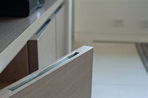 Custom Made Recessed Pull Modern Cabinet And Drawer Handle Pulls