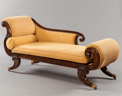 An Antique Regency Chaise Upholstered Chaise Chaise Regency Furniture