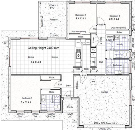 The house can be vaulted or done with flat ceilings to save money. Small house plans 3 bed + 2 bath + double garage | Bedroom ...