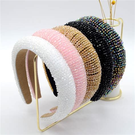 2020 Full Crystal Luxury Hair Accessories Hairbands Sparkly Padded
