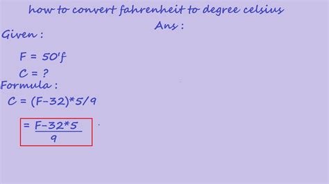 How To Convert Fahrenheit To Degree Celsius Youtube