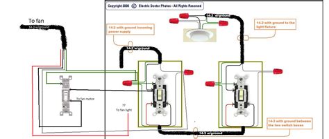Wiring a ceiling fan with light to 3 way switch. Wiring A Ceiling Fan With Two Switches Diagram