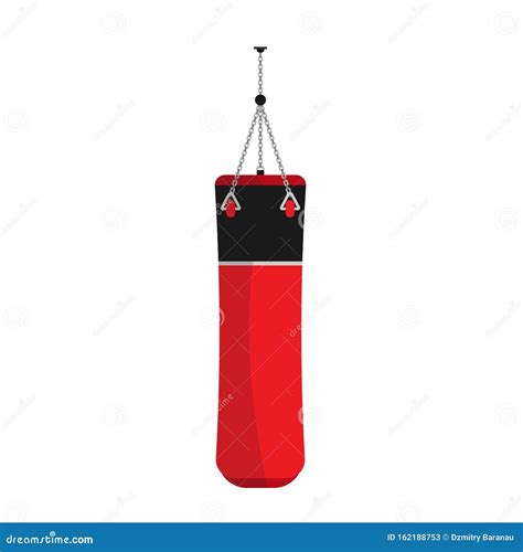 Punching Bag Sport Boxing Training Vector Icon Gym Fight Equipment