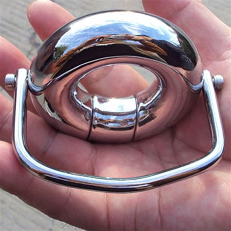 Male Scrotal Bondage Ring Stretcher Scrotum Pendant Stainless Steel