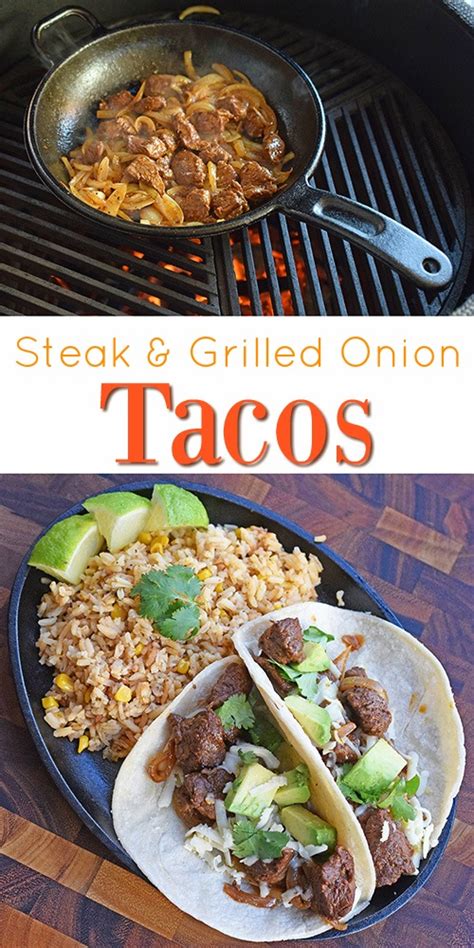 Steak And Grilled Onion Tacos