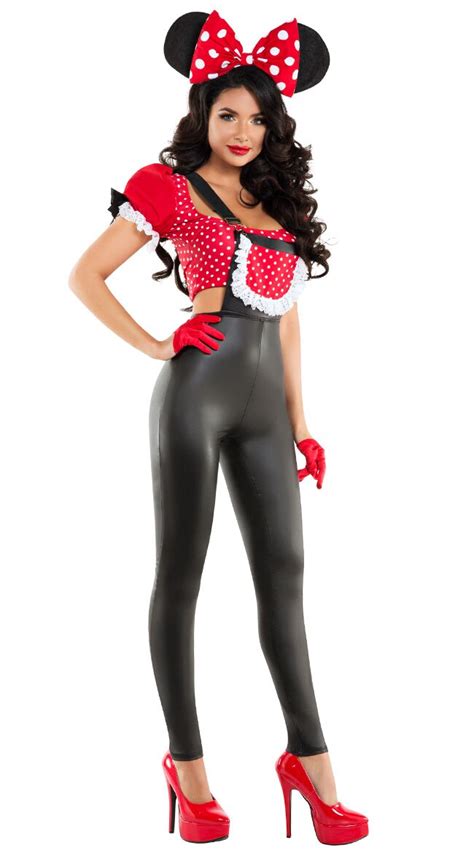 Sexy Cute Mouse Costume Adult Lady Playful Party Outfit Top Rompers Headwear In Sexy Costumes