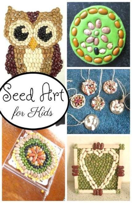 46 Ideas Garden Art Crafts For Kids Fun Seed Craft Seed Art Seed