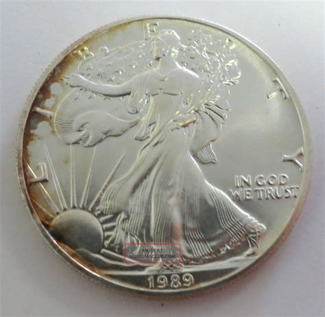 1989 Silver American Eagle 1 Ozt 999 Fine Silver Coin