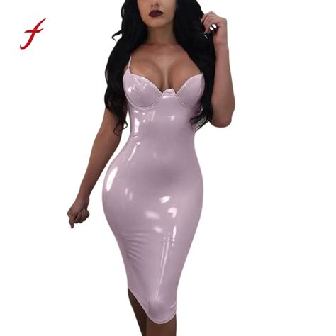 Aliexpress Com Buy Sexy Women Sleeveless Bodycon Evening Synthetic