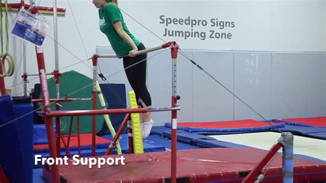 Gymnastics Video Model Front Support On Bar Youtube