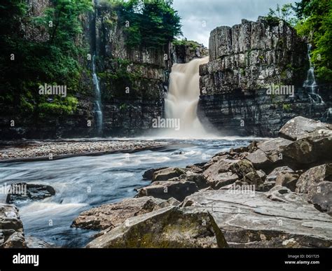 High Force Waterfall On The River Tees Co Durham England Landscape