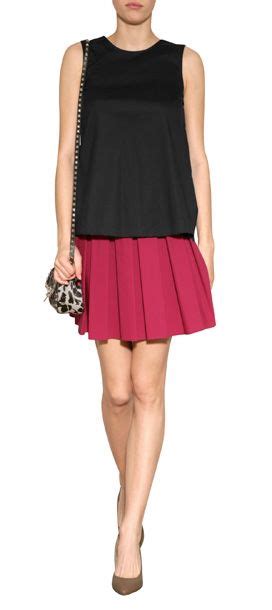Red Valentinos Bright Magenta Pleated Skirt Stylebop Pleated Skirt Dress Skirt Mini Dress