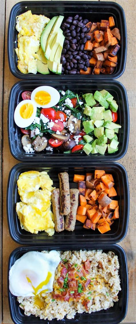 Make Ahead Breakfast Meal Prep Bowls 4 Ways Smile Sandwich Recipe
