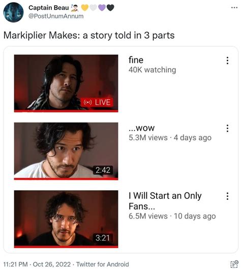 Markiplier Makes An Onlyfans A Story Told In 3 Parts Markipliers