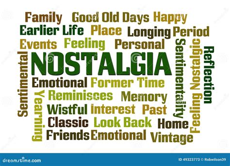 Nostalgia And Life Pictured As A Word Nostalgia And A Wreck Ball To