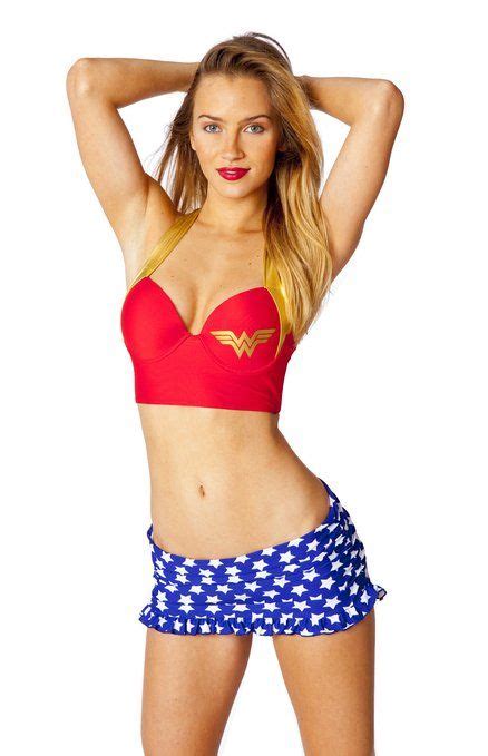 Wonder Woman Bustier Skirted Bikini Swimsuit Bustier Bikini My XXX