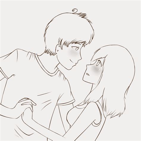 Anime Couple Tried It Pinterest Anime Couples Couple Sketch And