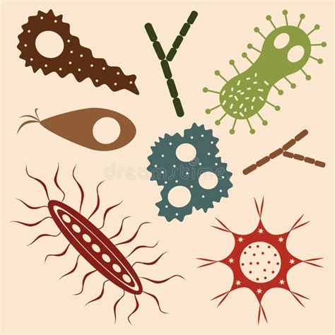 Cartoon Various Microbes Stock Vector Illustration Of Ebola 76705219