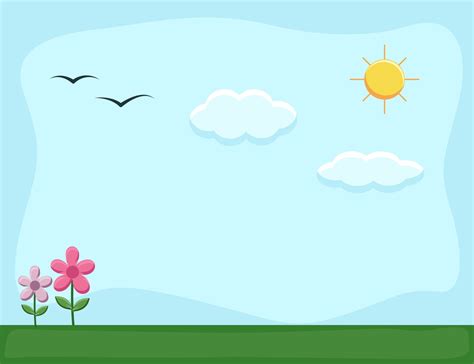 Nature Landscape Cartoon Background Vector Royalty Free Stock Image