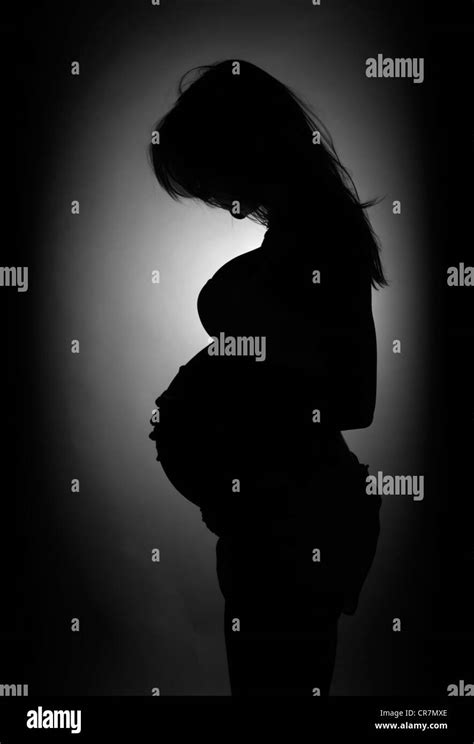 Portrait Of A Pregnant Woman Studio Photo Of Pregnant Woman Stock