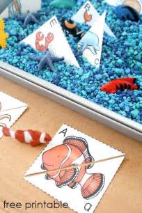 Ocean Abc Sensory Bin Preschool Ocean Theme Activity For Sensory Play