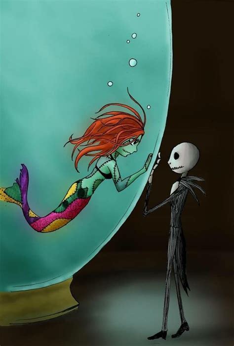 Jack And Sally Twist With A Mermaid Nightmare Before Christmas