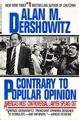 Contrary To Popular Opinion By Dershowitz Alan M Near Very Good