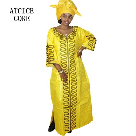 2019 Africain Bazin Riche Broderie Design Robes Africaines Pour Les