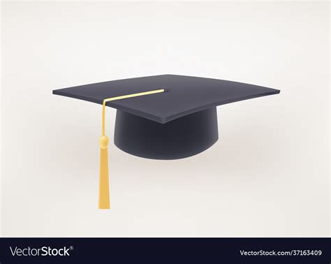 Graduation Cap 3d Style Royalty Free Vector Image