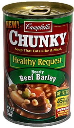 Campbells Hearty Beef Barley Soup 19 Oz Nutrition Information Innit