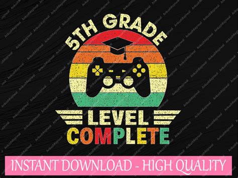 5th Grade Graduation Level Complete Svg Video Games Svg Fifth Grade